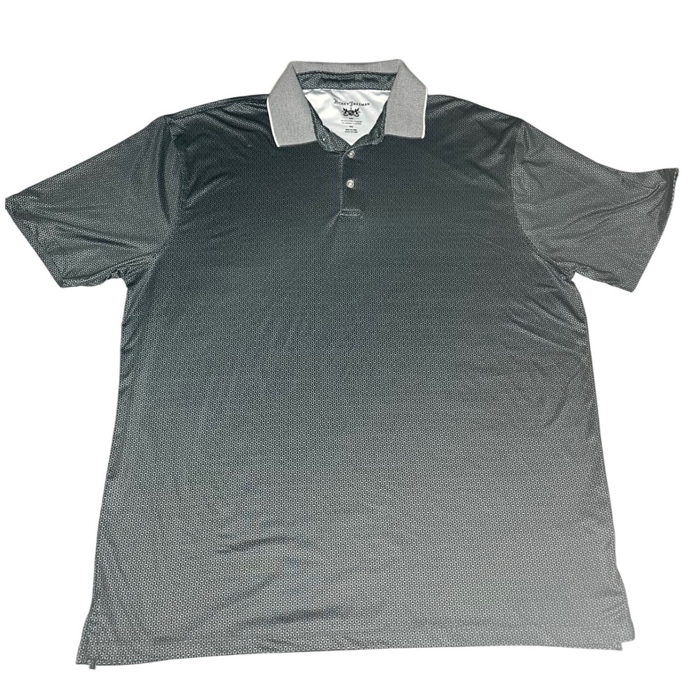 Hickey Freeman Golf Mens XXL Polo Shirt Gray Geometric Print HEST861C0001 XXL - Picture 1 of 10